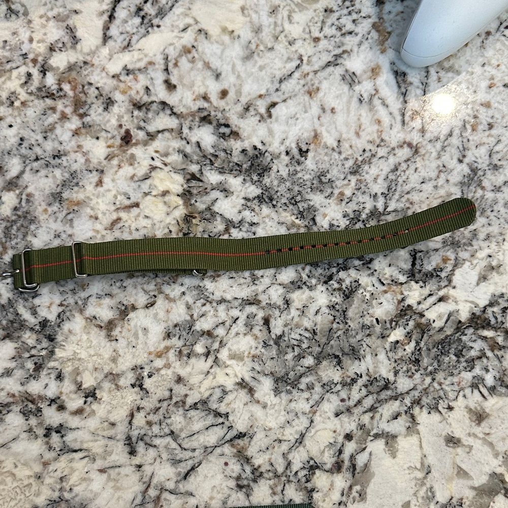 Olive Green Nylon Webbing 18 ML Watch strap